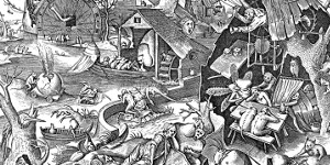 Von Pieter Bruegel der Ältere - Kupferstich, 22,5 × 29,5 cm, Herausgeber: Hieronymus Cock. Bibliothèque Royale, Cabinet Estampes, Brüssel. Online: zeno.org (Volltextsuche), Gemeinfrei, https://commons.wikimedia.org/w/index.php?curid=9094406